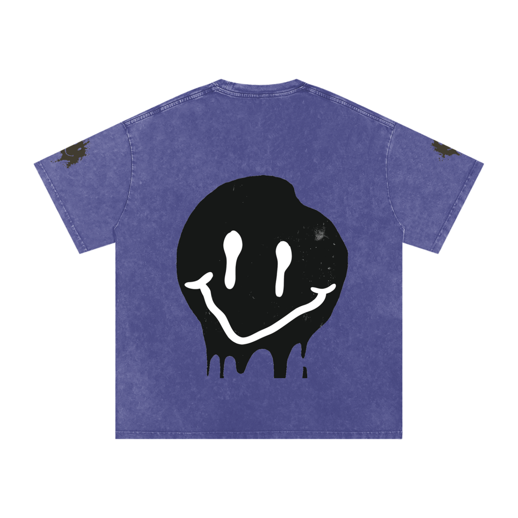 Snow Washed Oversized Cotton T-Shirt