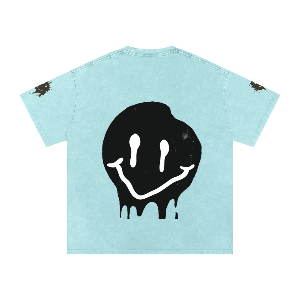 Snow Washed Oversized Cotton T-Shirt