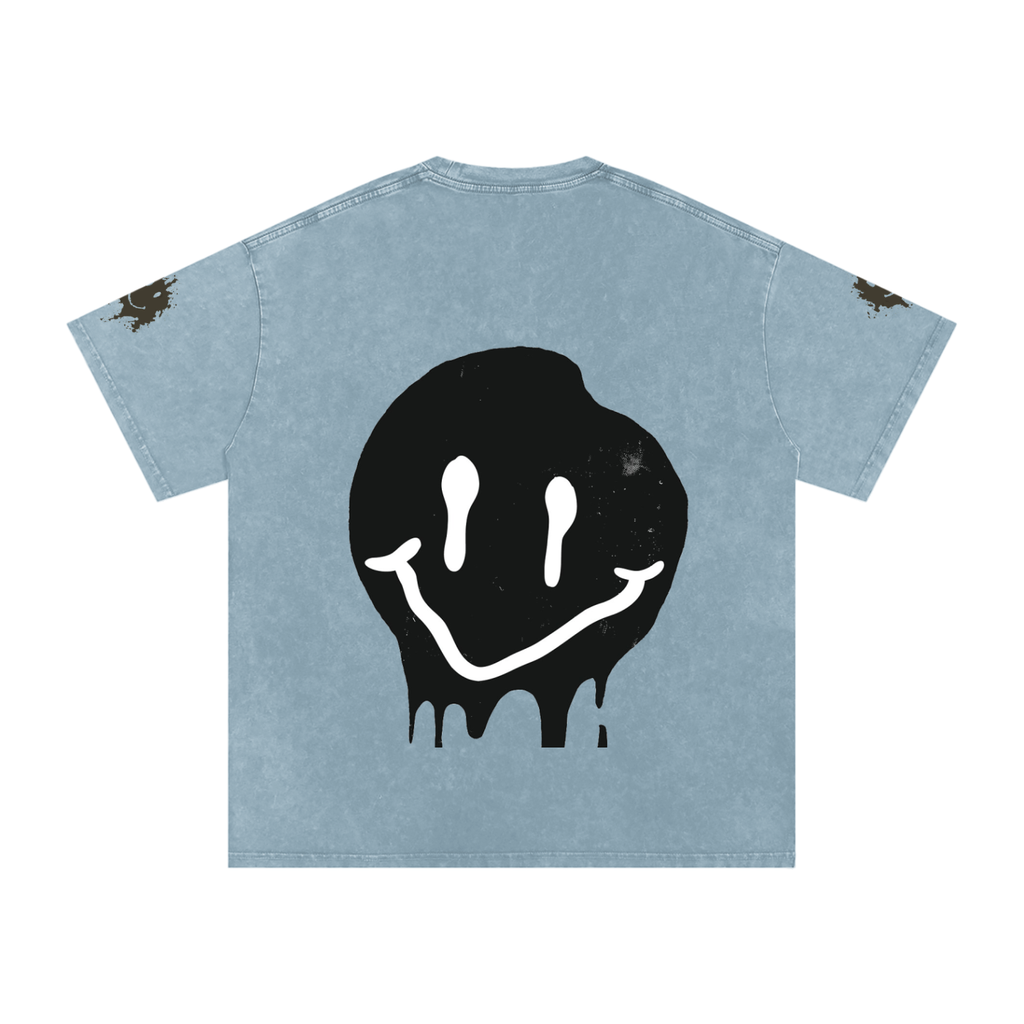 Snow Washed Oversized Cotton T-Shirt