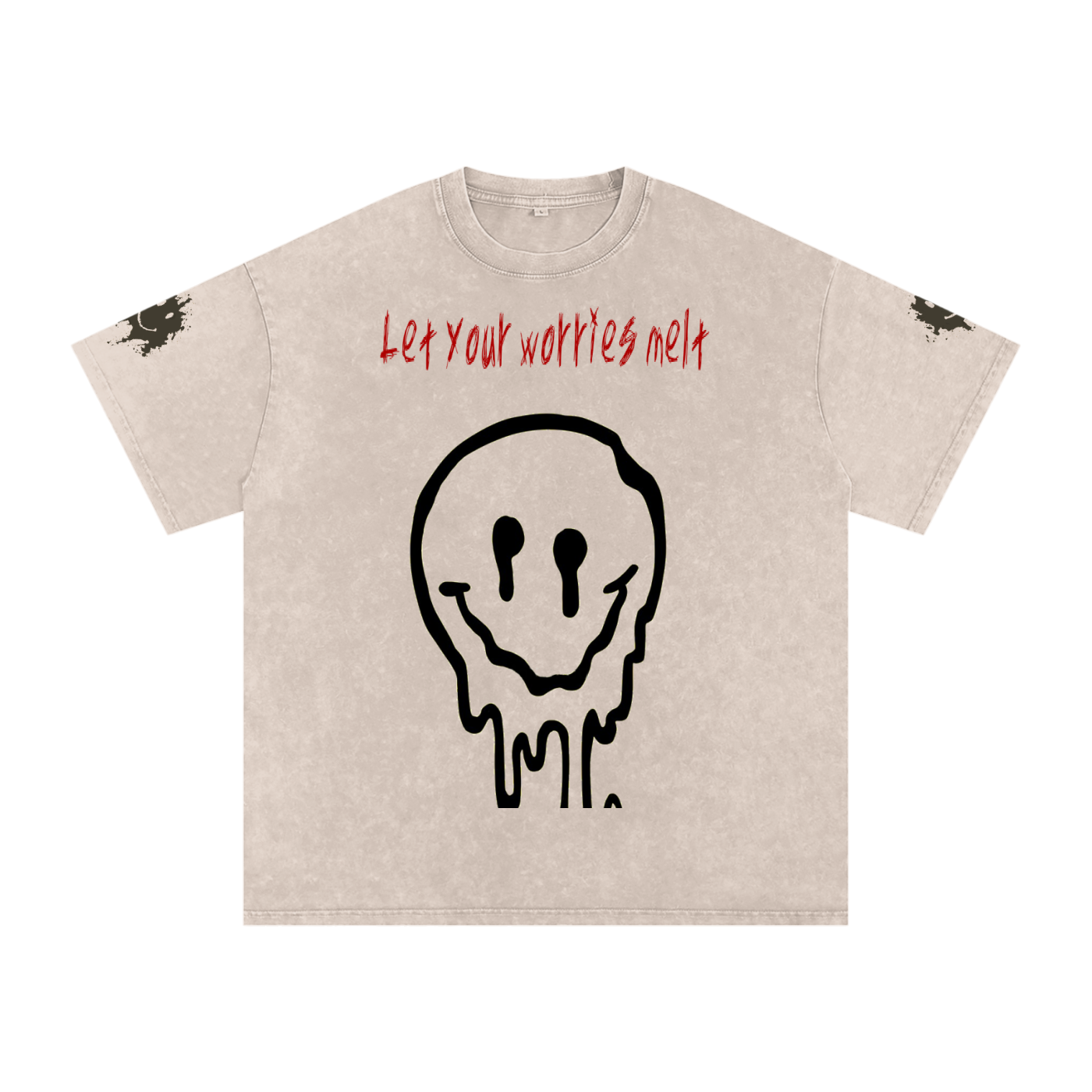 Snow Washed Oversized Cotton T-Shirt