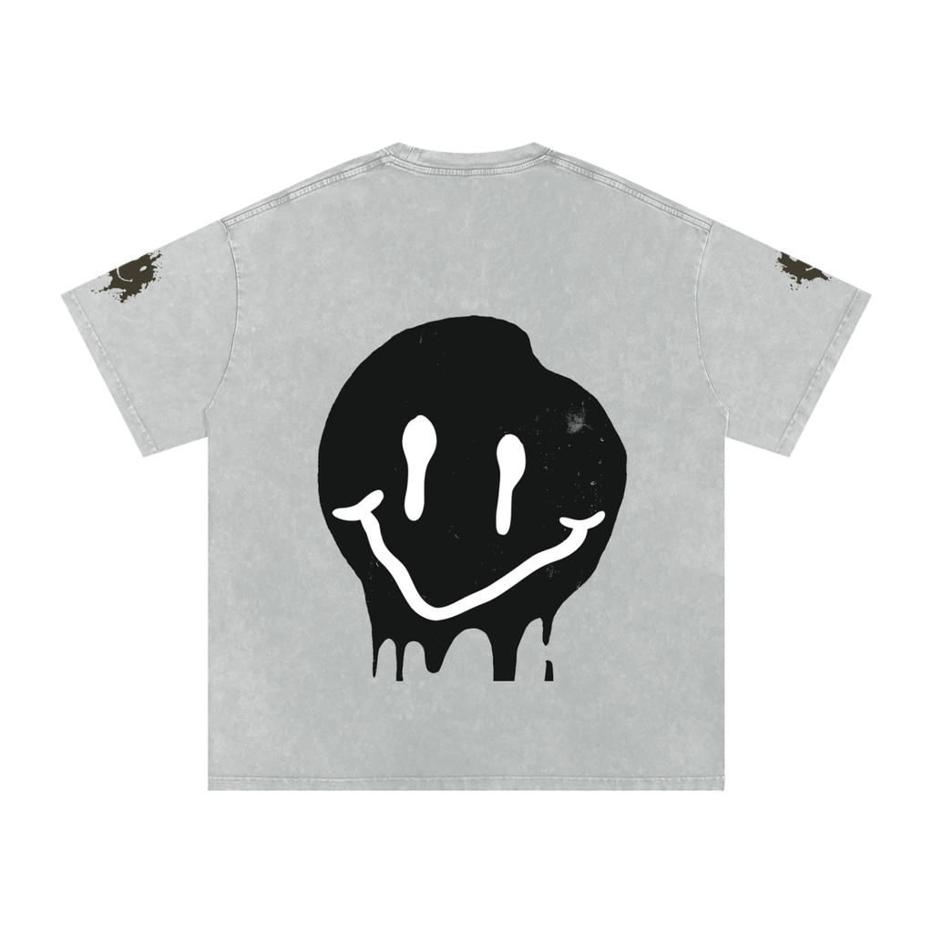 Snow Washed Oversized Cotton T-Shirt